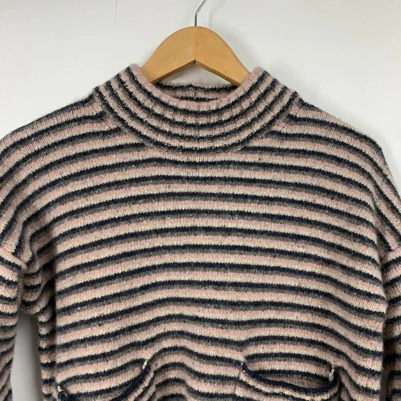 Madewell Women's Merrydale Pocket Pullover Sweater in Stripe Size S - Picture 5 of 13